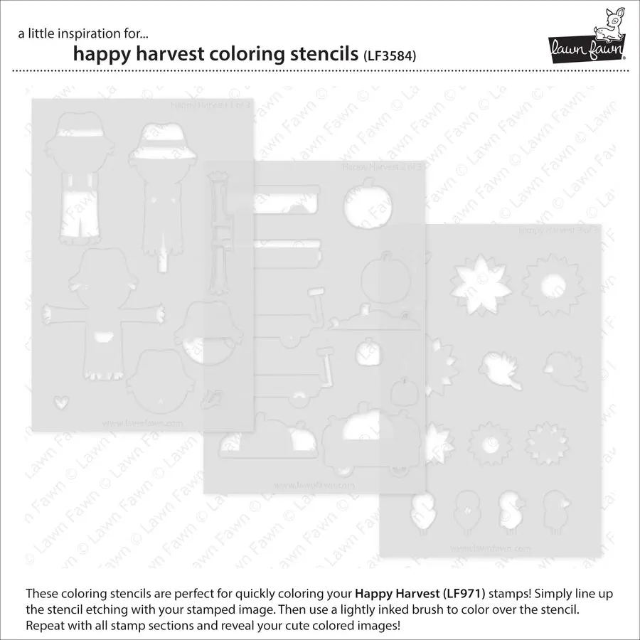 LAWN FAWN: Happy Harvest | Coloring Stencil