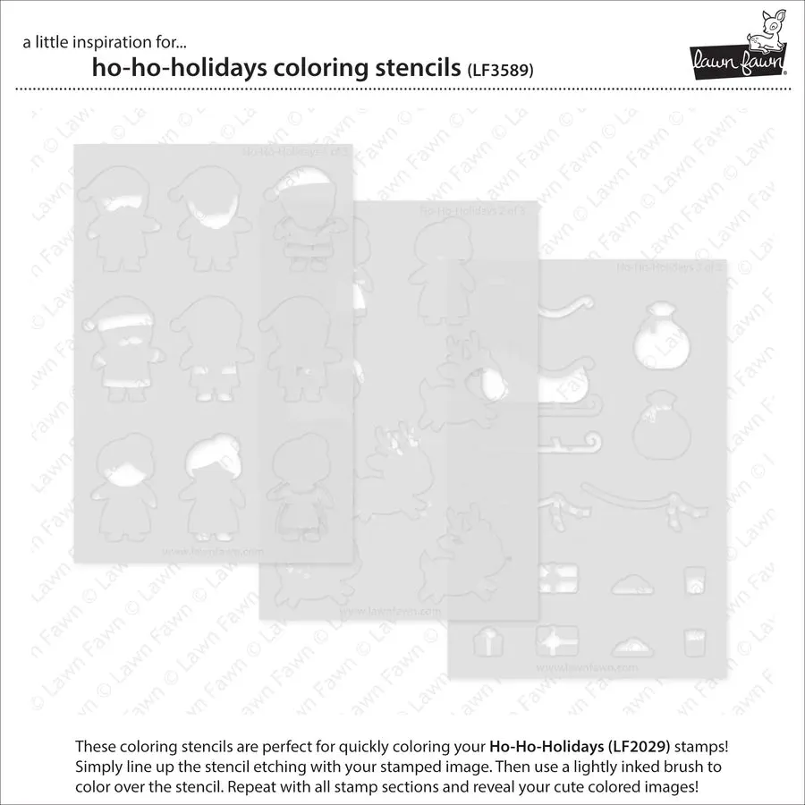 LAWN FAWN: Ho Ho Holidays | Coloring Stencil