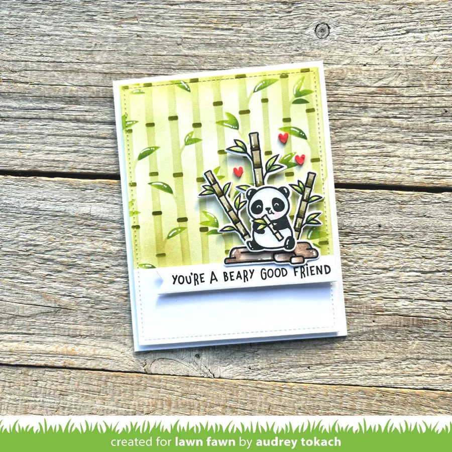 LAWN FAWN: I Heart Pandas | Coloring Stencil