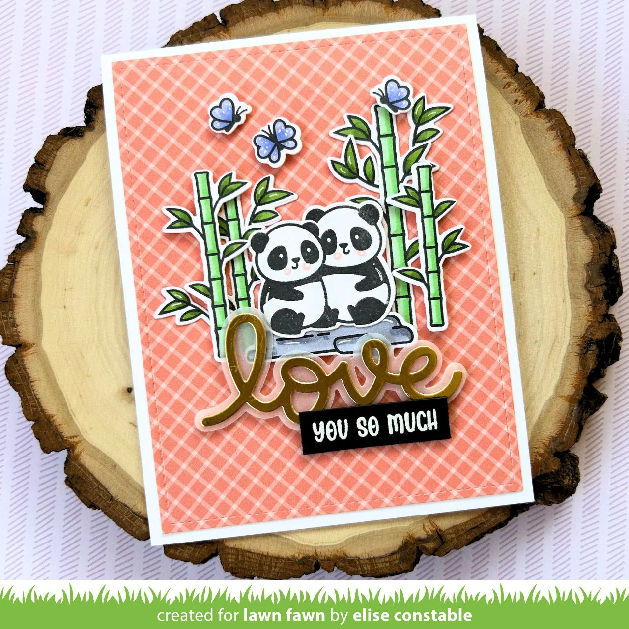 LAWN FAWN: I Heart Pandas | Coloring Stencil