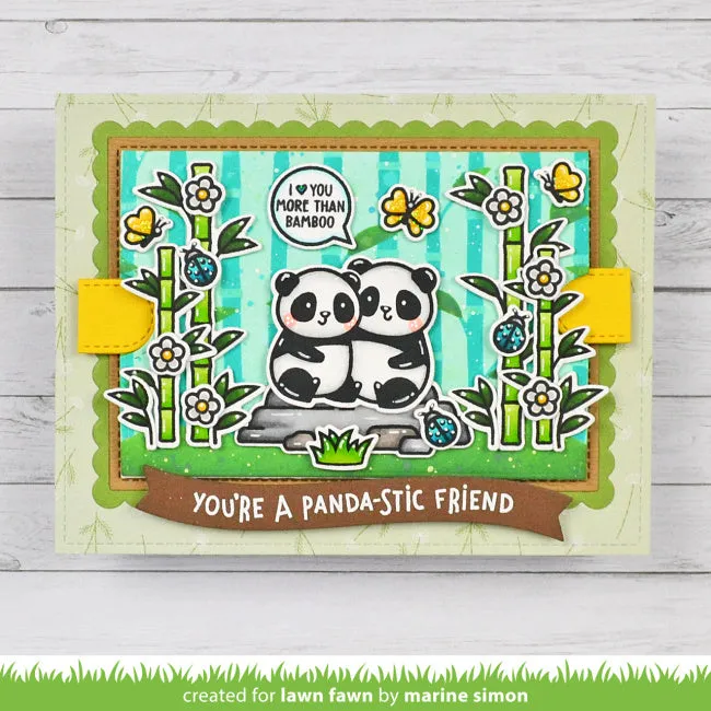 LAWN FAWN: I Heart Pandas | Coloring Stencil