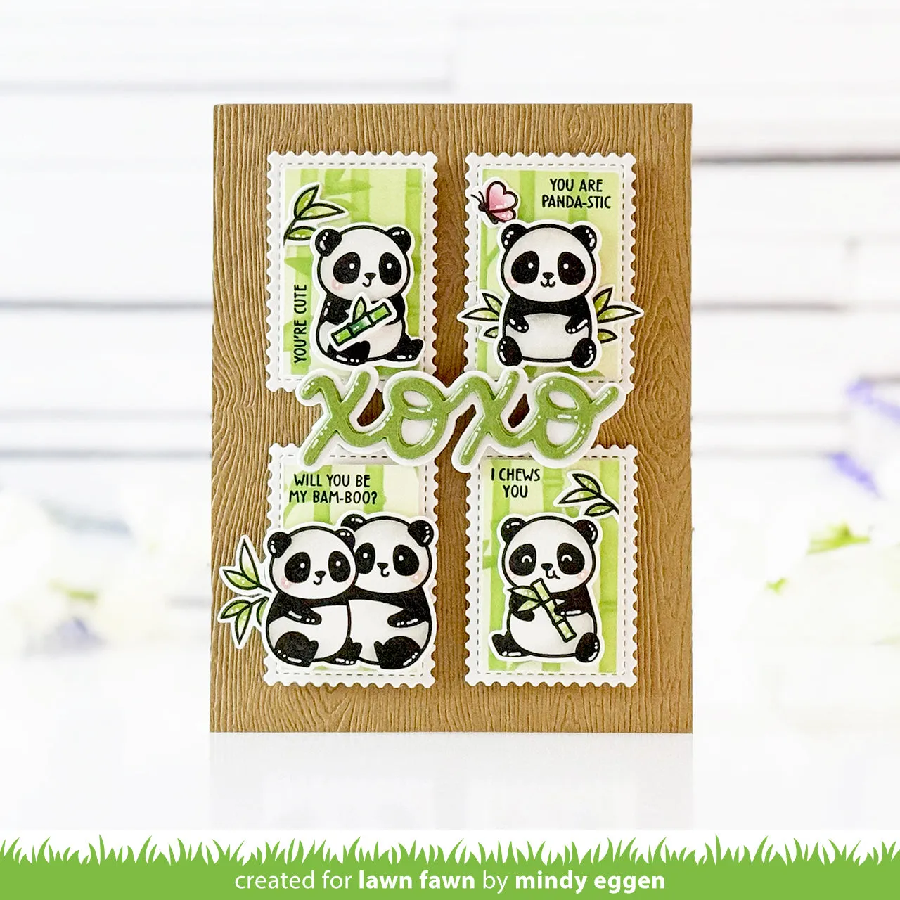 LAWN FAWN: I Heart Pandas | Coloring Stencil