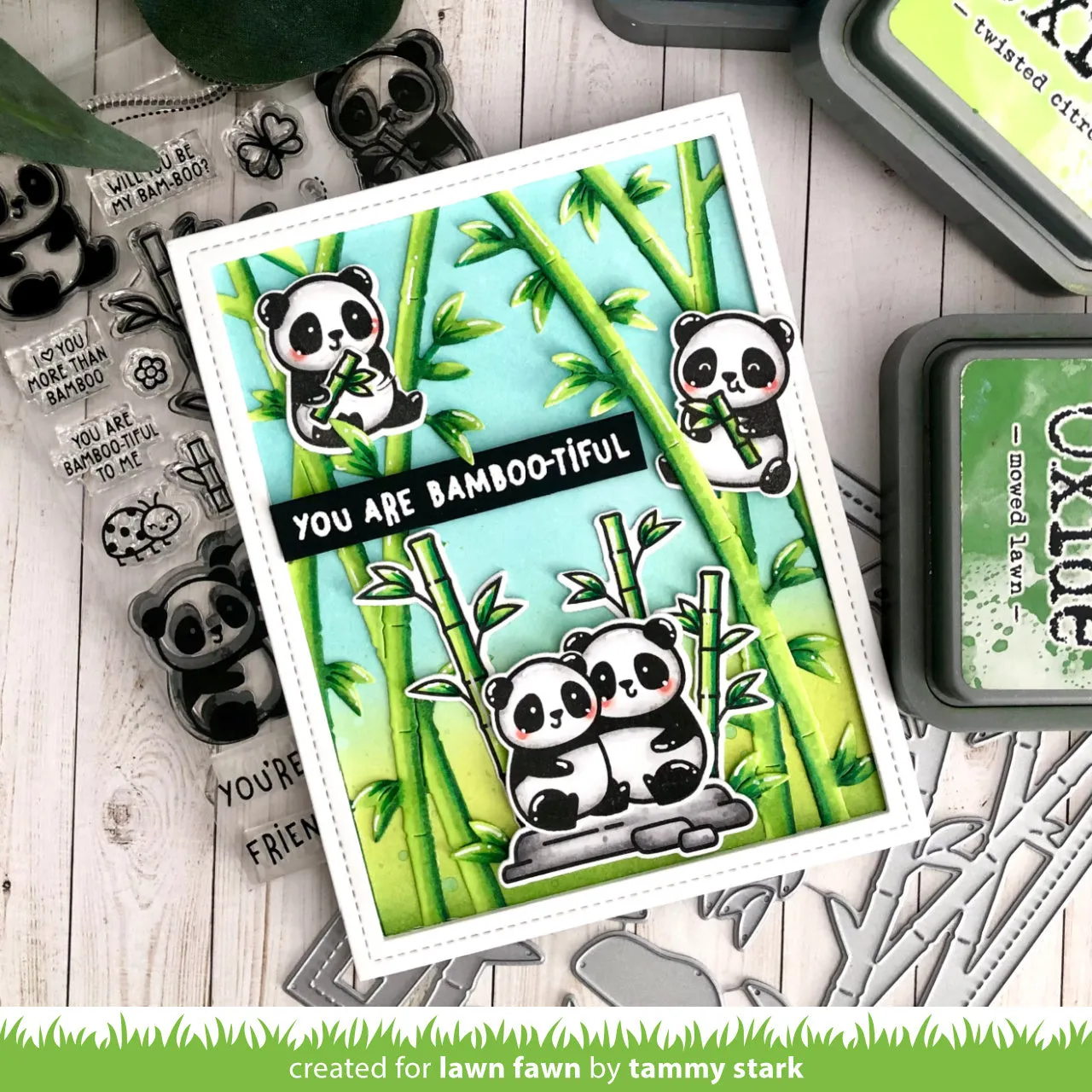 LAWN FAWN: I Heart Pandas | Coloring Stencil