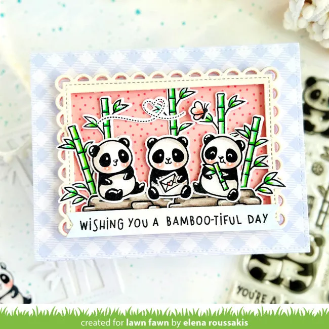 LAWN FAWN: I Heart Pandas | Coloring Stencil