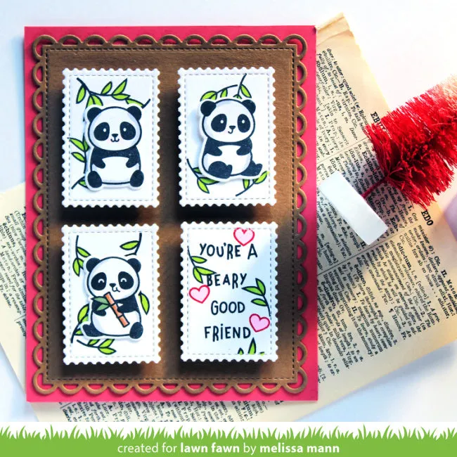 LAWN FAWN: I Heart Pandas | Coloring Stencil