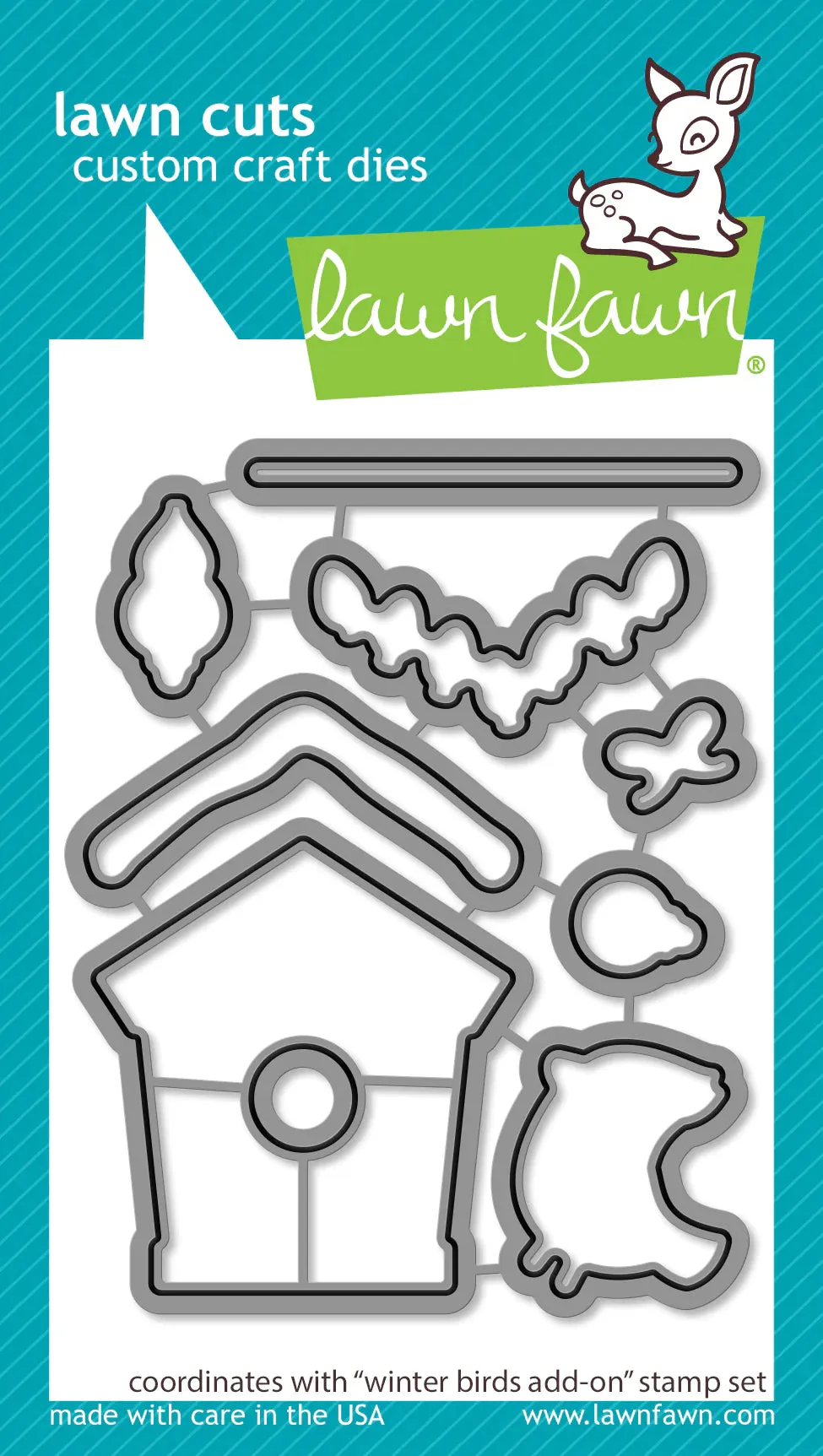 Lawn Fawn - winter birds add-on - lawn cuts