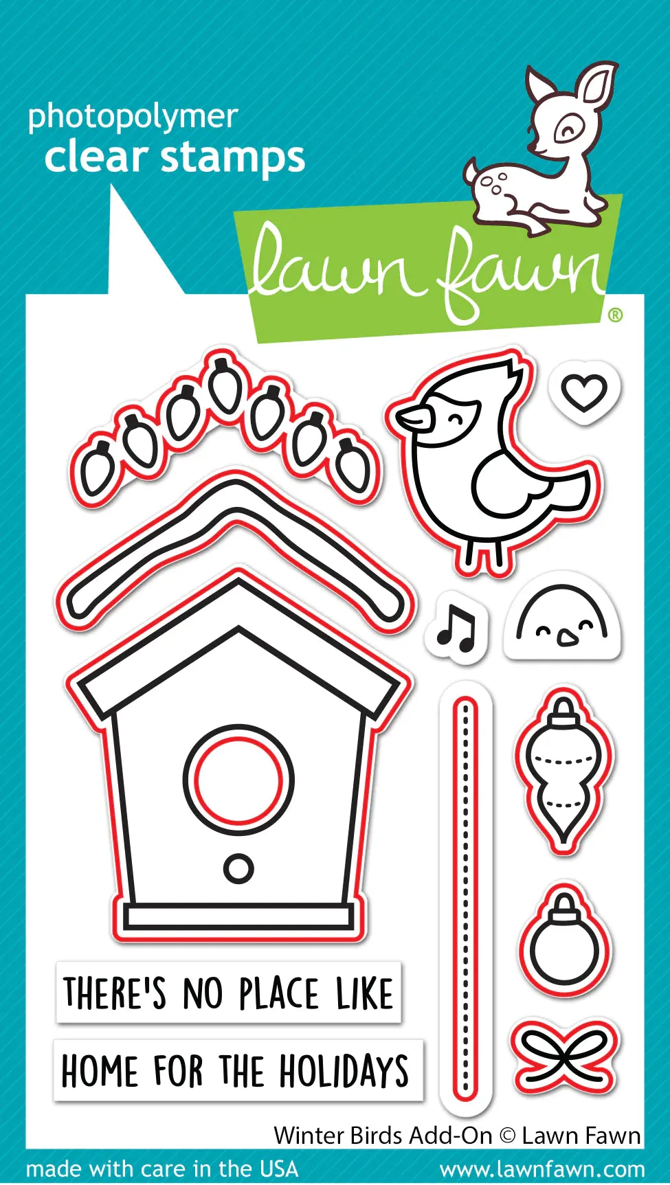 Lawn Fawn - winter birds add-on - lawn cuts