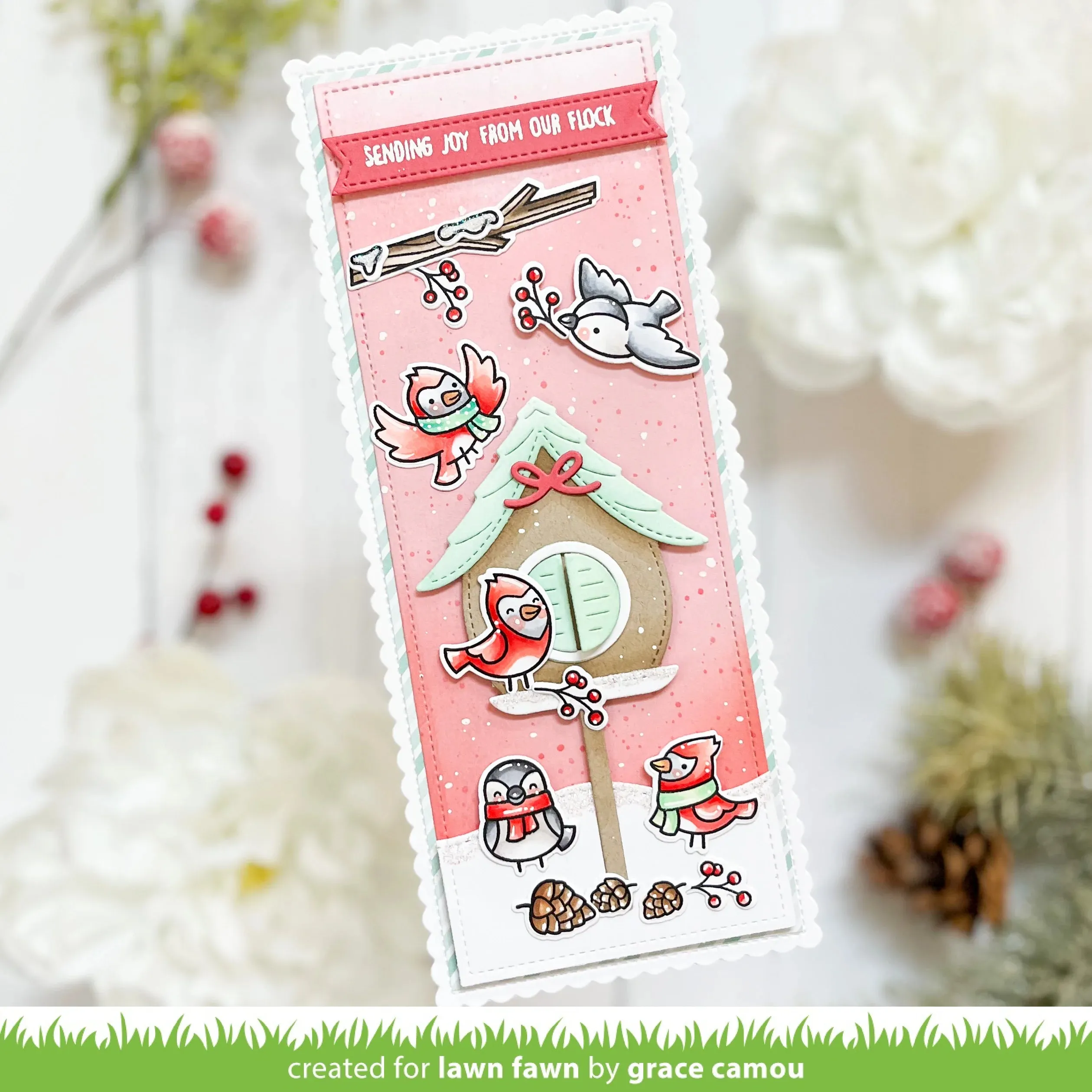 Lawn Fawn - winter birds - clear stamp set