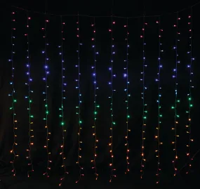 LED Flashing Rainbow Curtain Lights Connectable (1.8x1.8m)