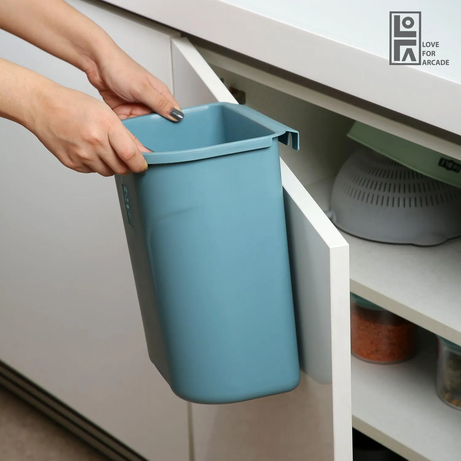 Lightweight Hanging Cabinet Garbage Bin for Home/Office