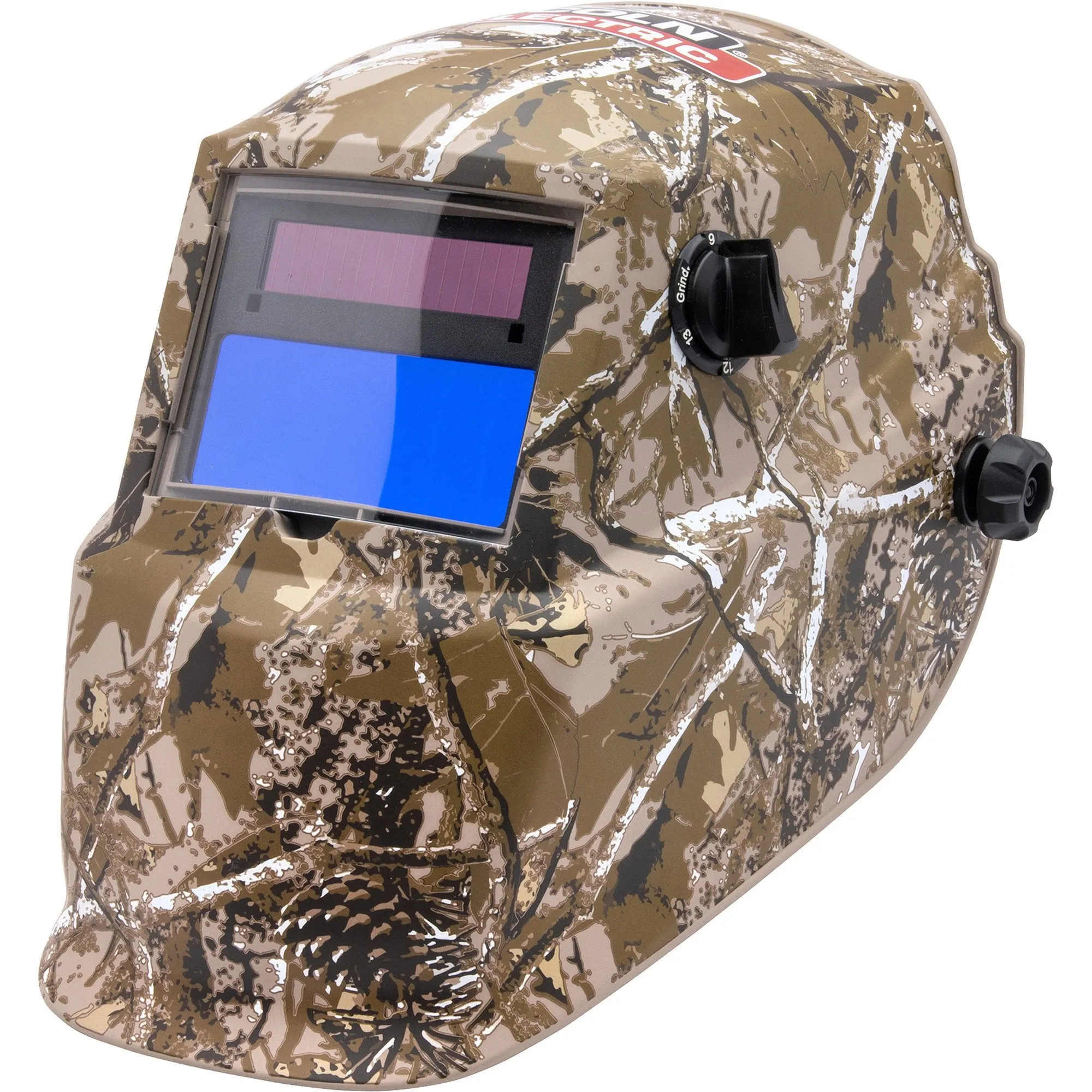 Lincoln K4738-1 Camo Auto Darkening Helmet 9-13 Shade w 10pc Camo Accessory Kit