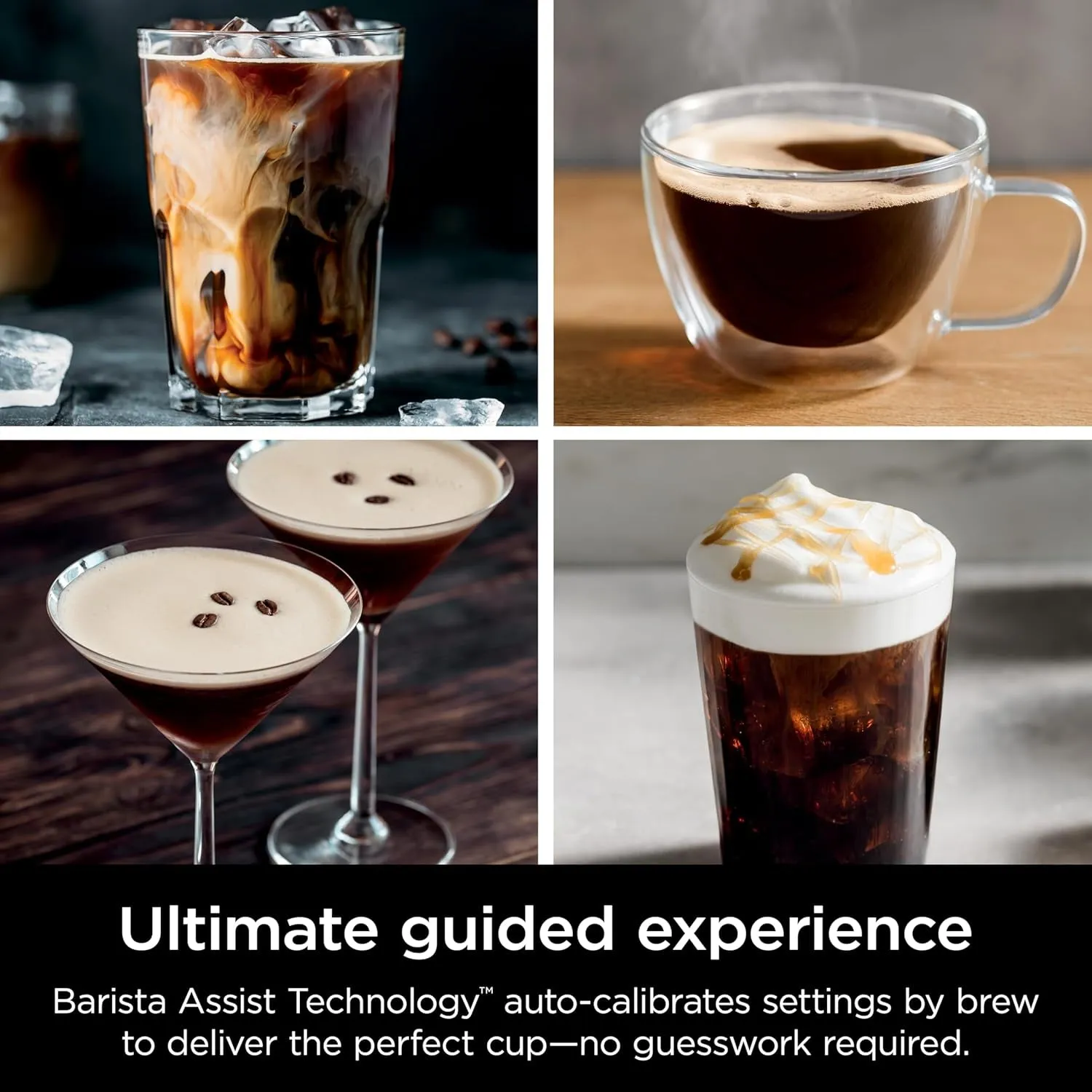 Luxe Café Premier Series, Espresso Machine, Drip & Cold Brew Coffee Maker, Built-In Grinder, Assisted Handling, Hands-Free Frother, Dairy or Non-Dairy