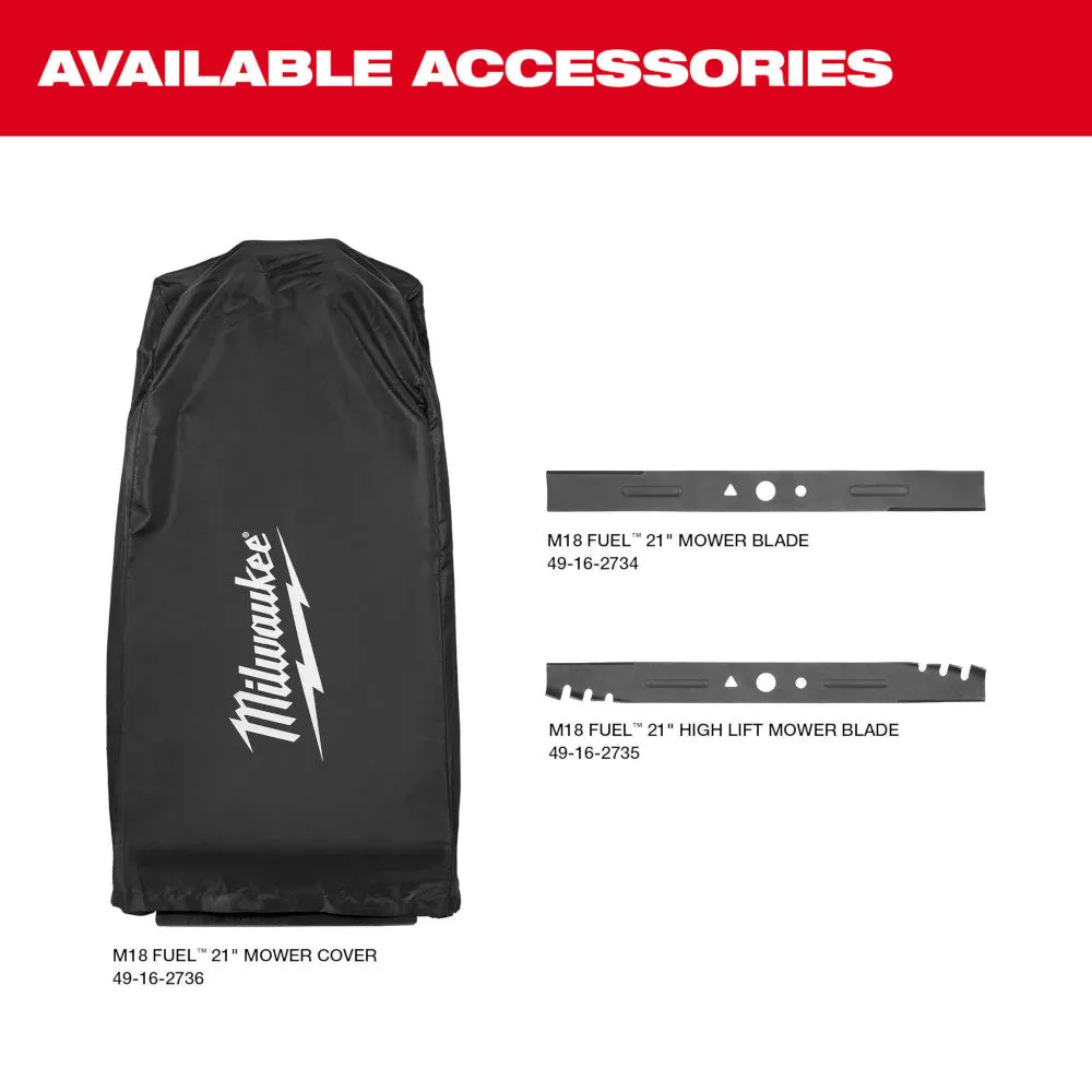 Milwaukee 2823-22HD M18 FUEL 21" Self-Propelled Cordless Lawnmower Mower Kit