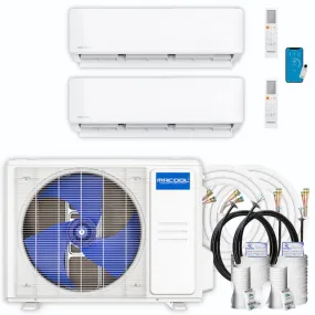 MRCOOL DIY 4th Gen Multi-Zone 2-Zone 27,000 BTU 22 SEER (9K   18K) Ductless Mini-Split Air Conditioner and Heat Pump