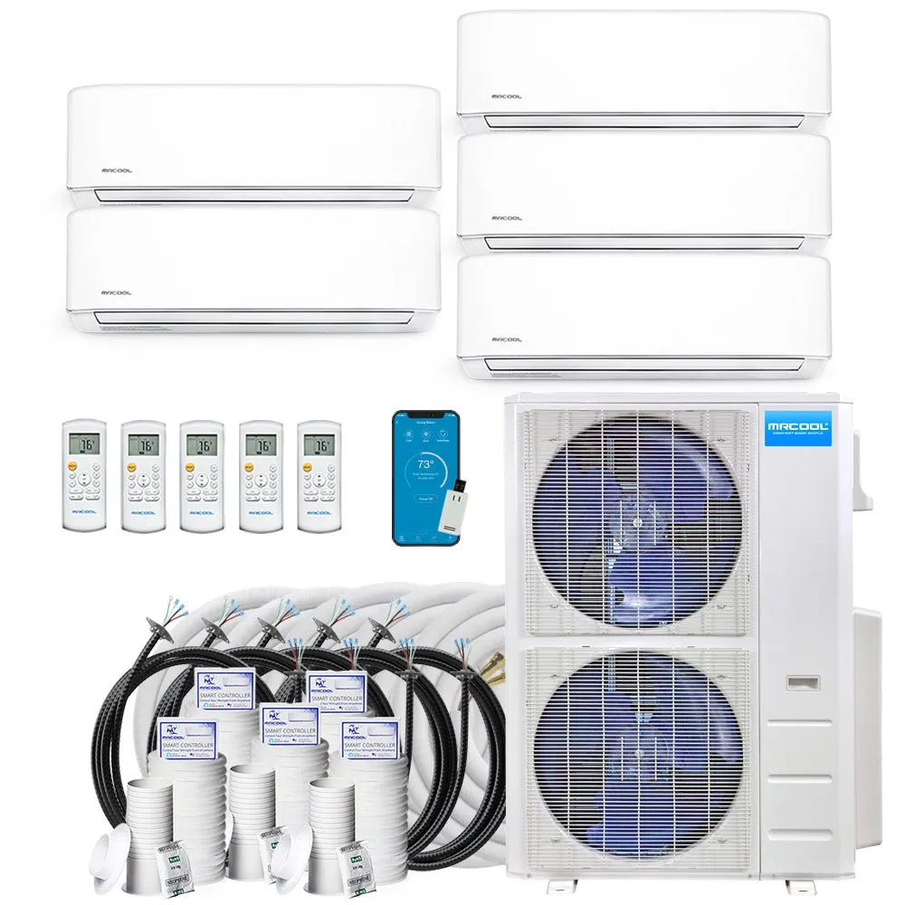 MRCOOL DIY 4th Gen Multi-Zone 5-Zone 48,000 BTU 21 SEER (9K   9K   9K   9K   9K) Ductless Mini-Split Air Conditioner and Heat Pump