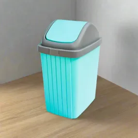 Nayasa Blue Swing Lid Bin: Stylish 12L Home & Office Dustbin