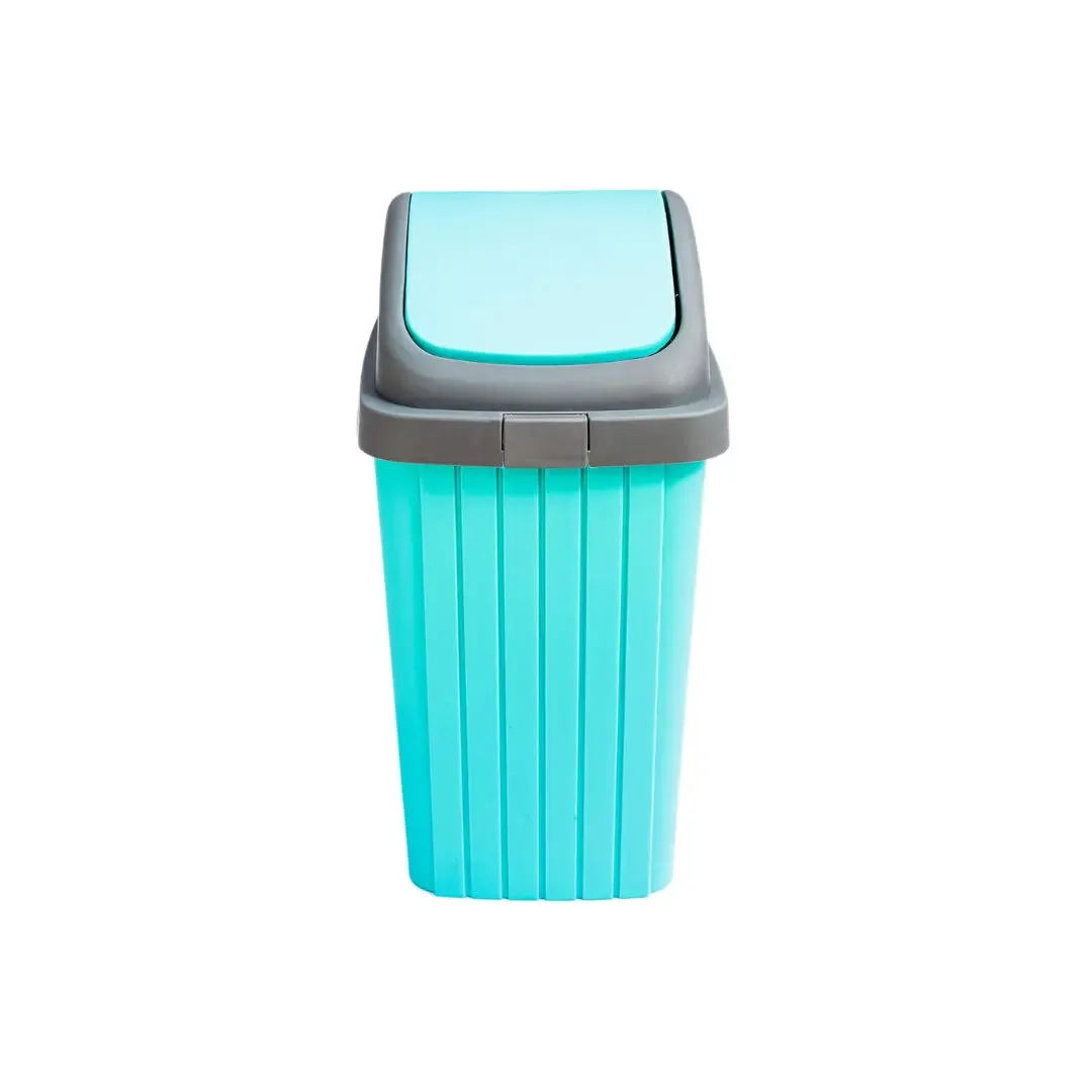 Nayasa Blue Swing Lid Bin: Stylish 12L Home & Office Dustbin
