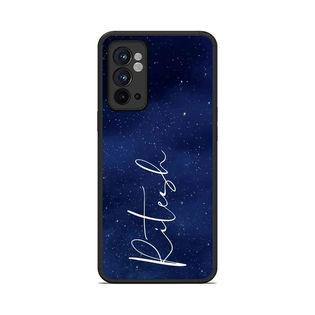 One Plus 9RT Back Case Personalized Mobile Cover with Calligraphy Name - Stars