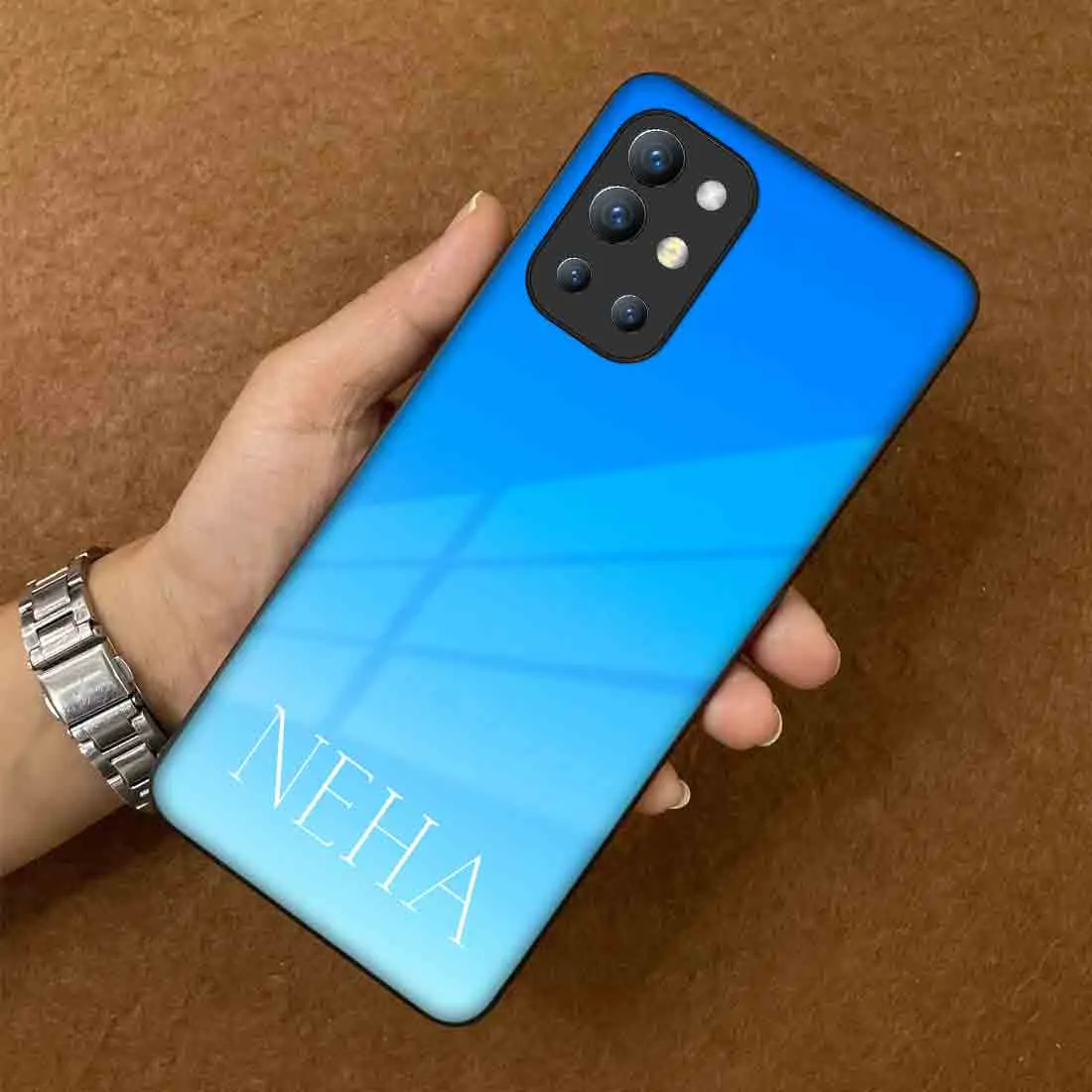 Oneplus 9R Mobile Cover Custom Design Phone Case Back Cover with Calligraphy Name - Gradients