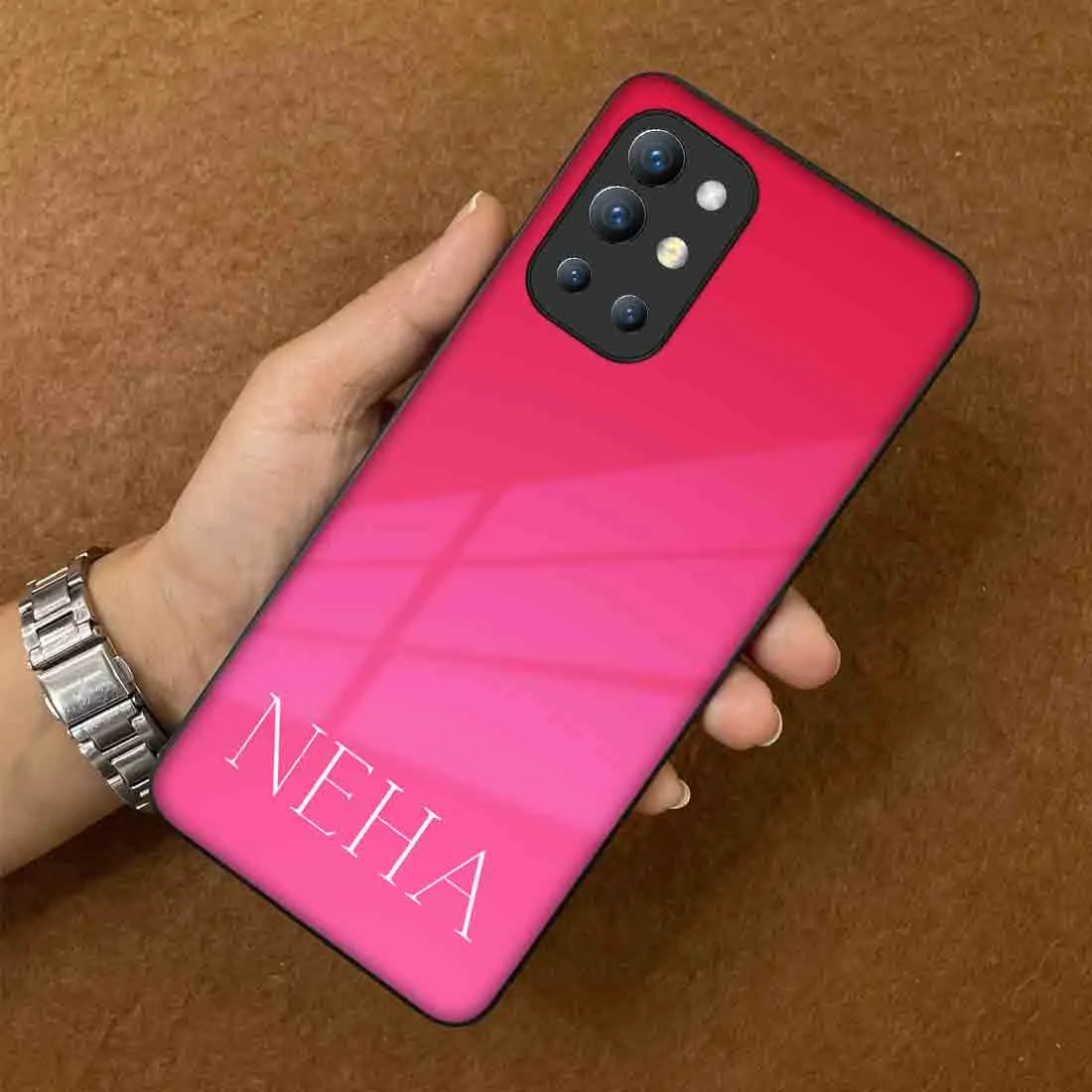 Oneplus 9R Mobile Cover Custom Design Phone Case Back Cover with Calligraphy Name - Gradients