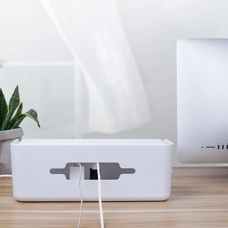 Orico Multiplug And Surge Protector Storage Box With Device Mount - Grey
