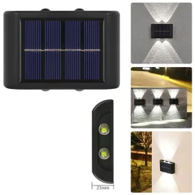 Pack Of 2 Portable Solar Powered Led Outdoor Wall Lights Fa-04