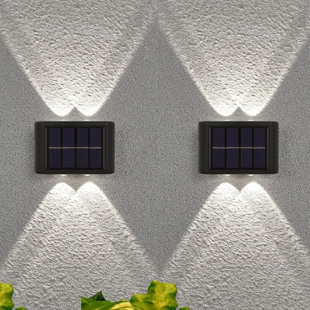 Pack Of 2 Portable Solar Powered Led Outdoor Wall Lights Fa-04