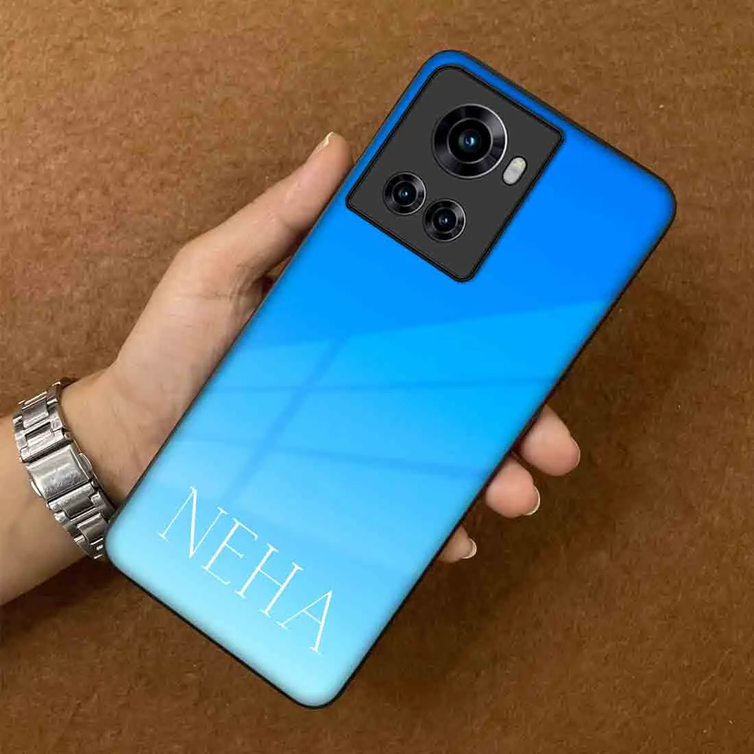Personalized Mobile Case One Plus 10R Cover With Name -  Gradients