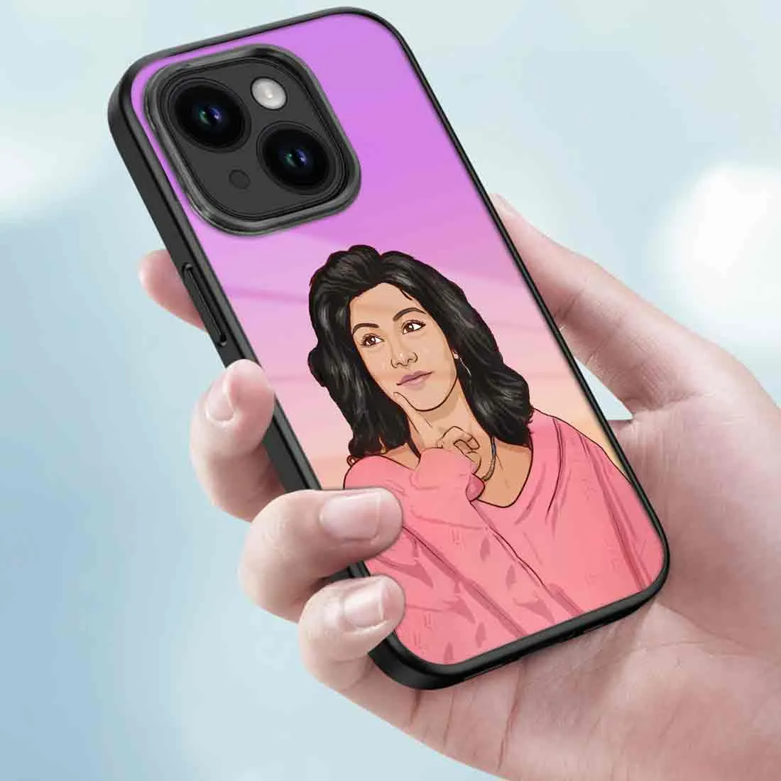Personalized Mobile Phone Cover Photo iPhone 14 Case With Cartoon Filter