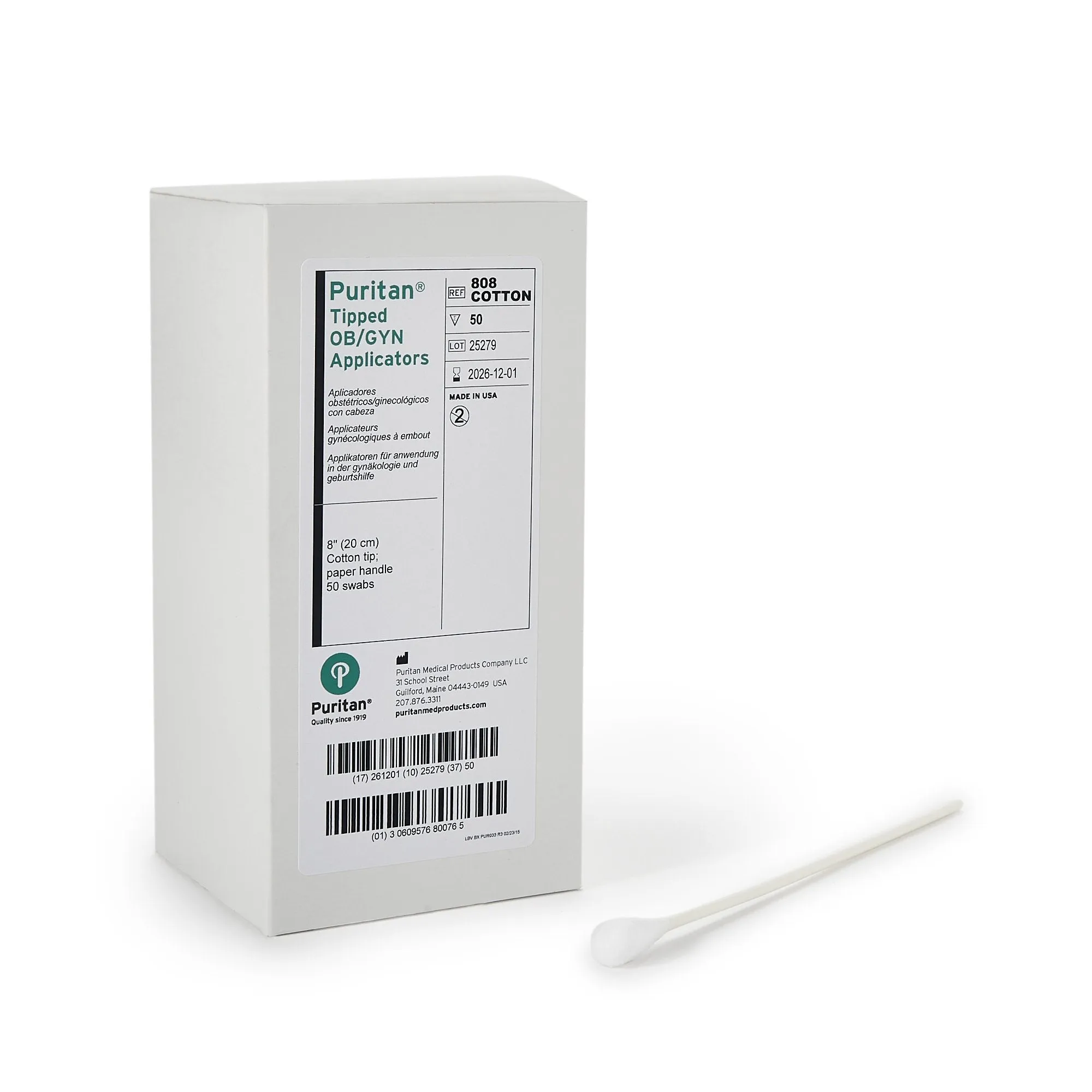 Puritan® OB/GYN Swabstick, 8 Inch Length