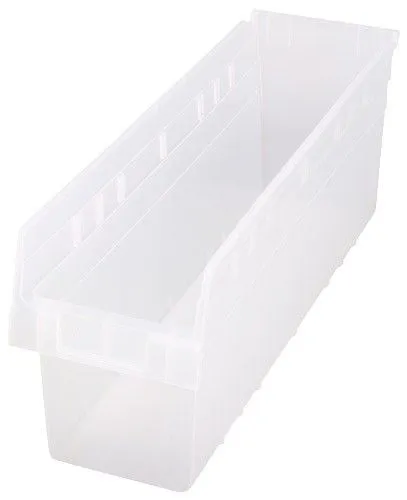 Quantum QSB806CL Clear-View Store-Max Shelf Bins, 6.63" x 23.63" x 8"