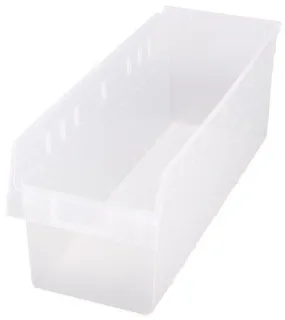 Quantum QSB816CL Clear-View Store-Max Shelf Bins, 11.13" x 23.63" x 8"