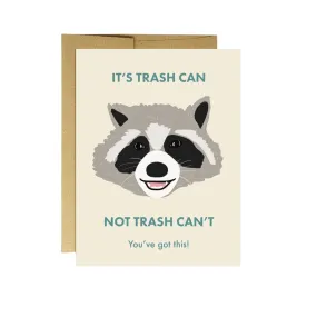 Raccoon Trash Can Card