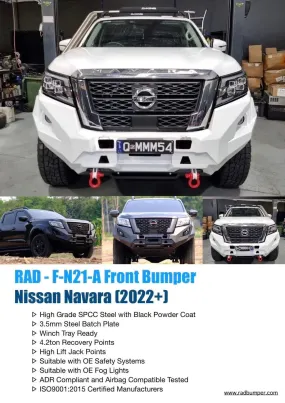 RAD BUMPER  FRONT WINCH BAR - NISSAN NAVARA 2022 