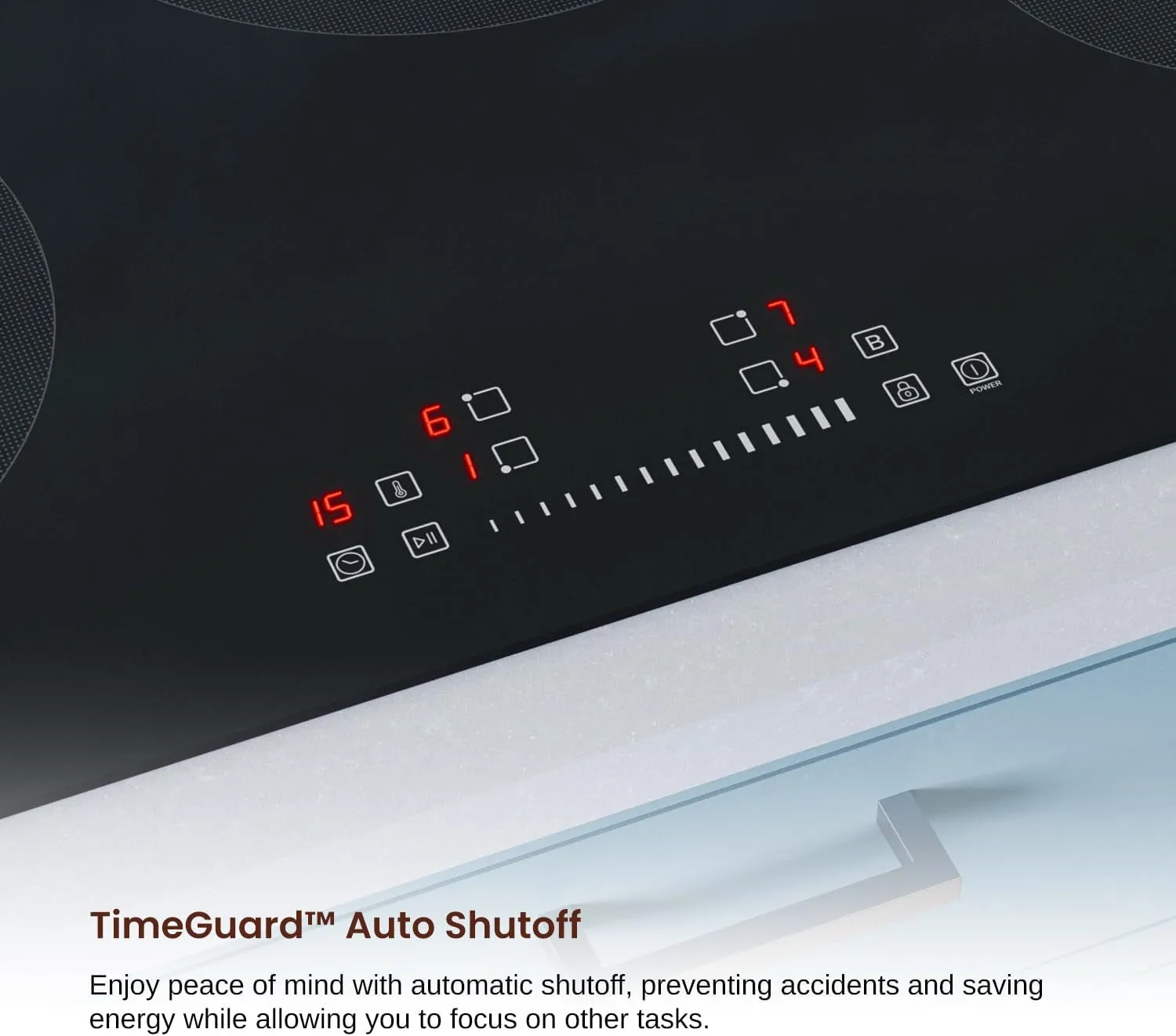 RCI301S 30" Induction Cooktop, 8100W, 4 Burners, Built-In Stove Top, Booster & Timer, 9 Power Levels, Slide Touch Control