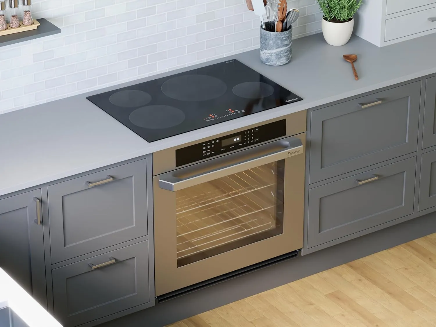 RCI301S 30" Induction Cooktop, 8100W, 4 Burners, Built-In Stove Top, Booster & Timer, 9 Power Levels, Slide Touch Control