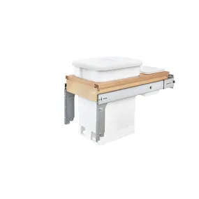 Rev-A-Shelf / 4WCTM-12CKWHSCDM1 / Wood Top Mount Pullout Compost Container