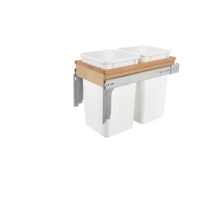 Rev-A-Shelf / 4WCTM-15DM2-162 / Wood Top Mount Pullout Double Trash/Waste Container