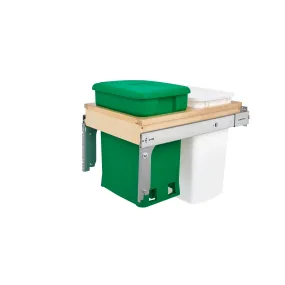 Rev-A-Shelf / 4WCTM-18CKGRSCDM2 / Wood Top Mount Pullout Trash/Waste and Compost Container