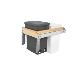 Rev-A-Shelf / 4WCTM-18CKOGSCDM2 / Wood Top Mount Pullout Trash/Waste and Compost Container