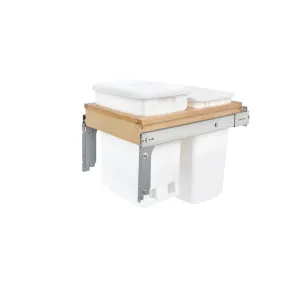Rev-A-Shelf / 4WCTM-18CKWHSCDM2 / Wood Top Mount Pullout Trash/Waste and Compost Container