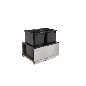 Rev-A-Shelf / 5LB-1835SSBL-218 / Legrabox Pullout Double Waste/Trash Container w/ Soft-Close