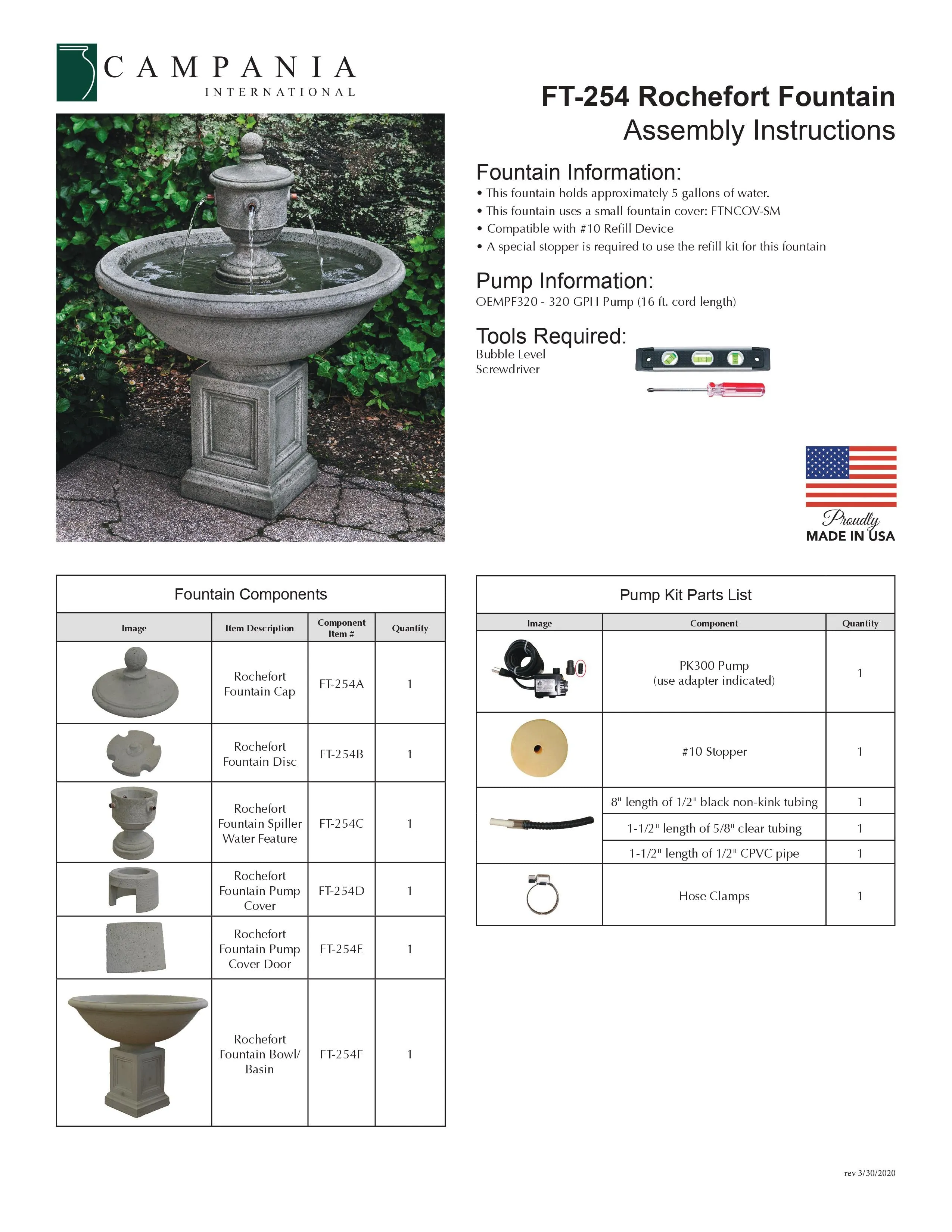 Rochefort Garden Fountain