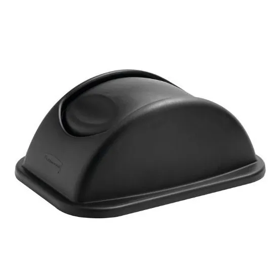 RUBBERMAID DOME SWING LID FOR  RECTANGULAR TRASH CAN 7 GAL - BLACK