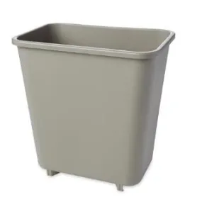 RUBBERMAID RECTANGULAR TRASH CAN - BEIGE 2 GAL