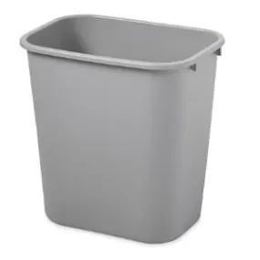 RUBBERMAID RECTANGULAR TRASH CAN - GRAY