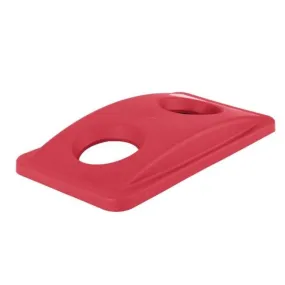 RUBBERMAID RECTANGULAR TRASH CAN LID - RED