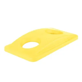 RUBBERMAID RECTANGULAR TRASH CAN LID - YELLOW