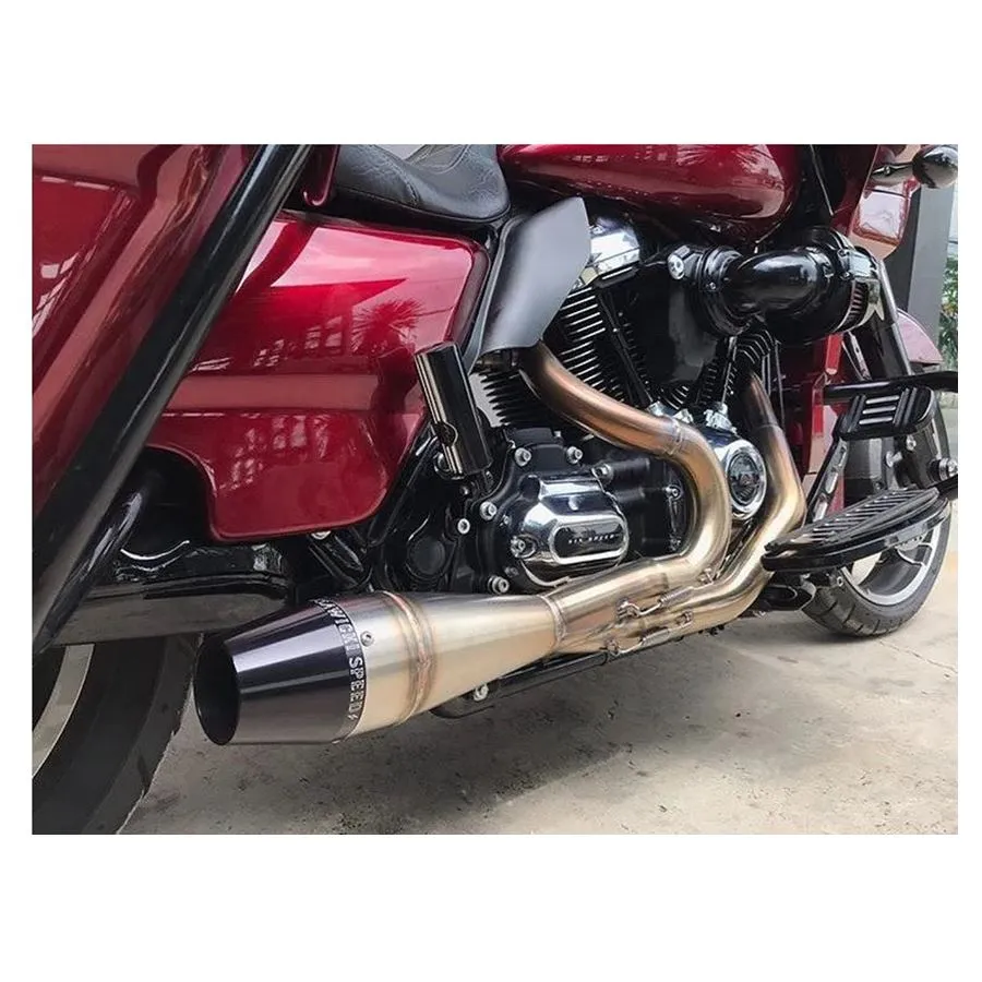 Sawicki - Shorty 2 into 1 Pipe '95-'16 Touring Models -Stainless