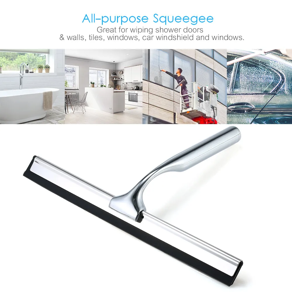 Shower Squeegee Wiper for Car, Window, Mirror, Bathroom Shower, with Suction Cup Hook
